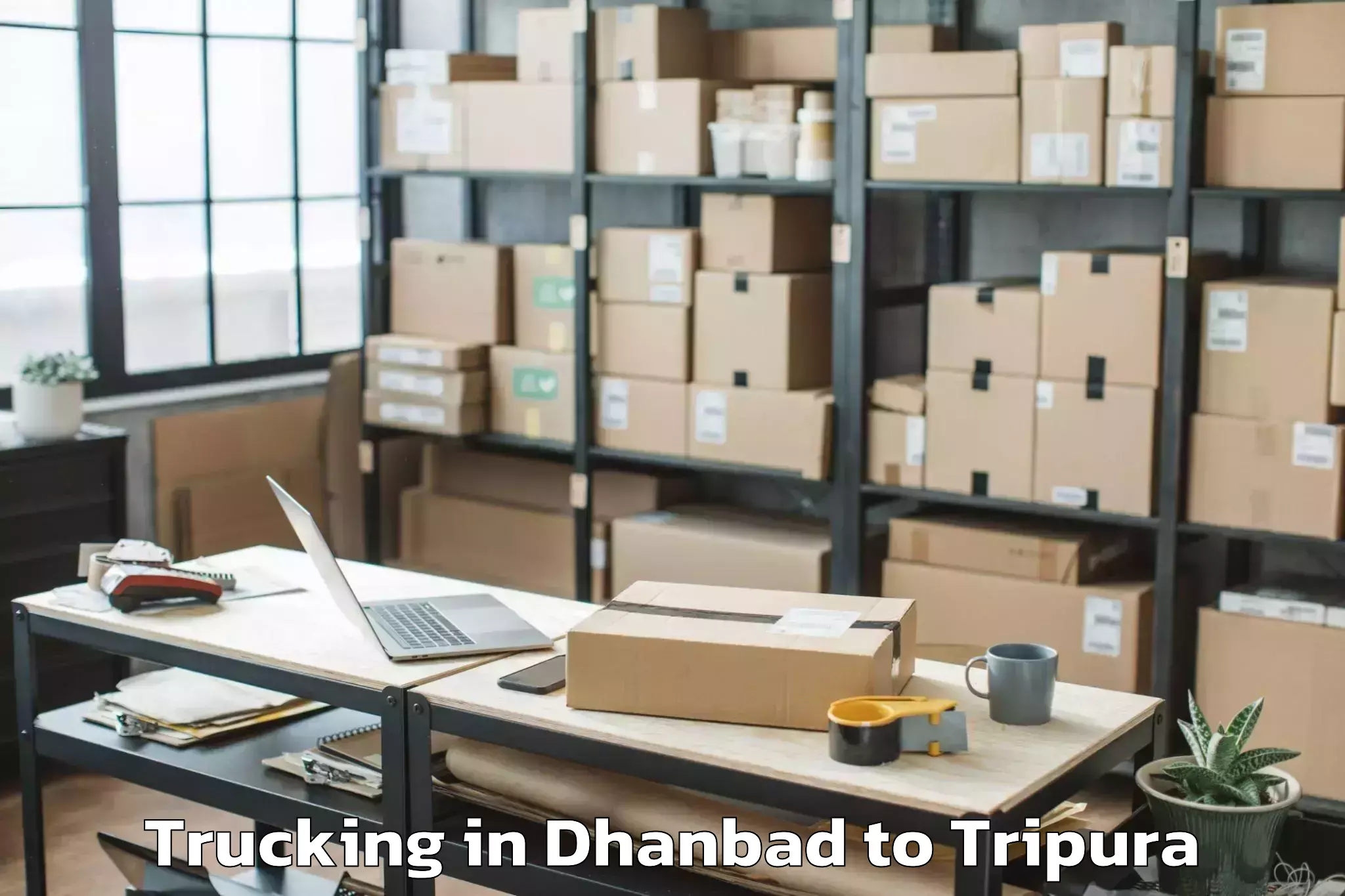 Dhanbad to Gournagar Trucking Booking